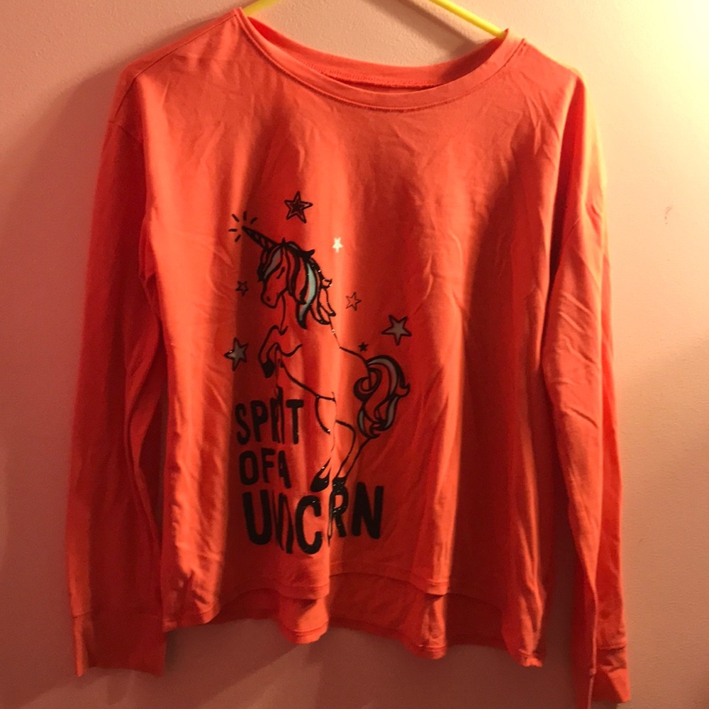 Long sleeve pink shirt-Justice